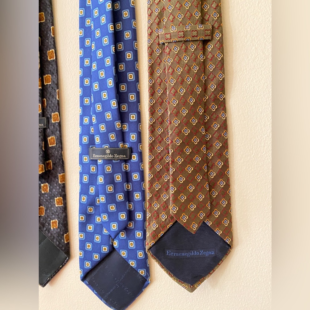 Ermenegildo Zegna Silk Tie Made in Italy pack of three - Picture 7 of 17